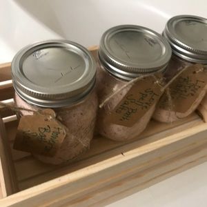 3 large mason jars of Himalayan bath salts